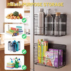 2 Set Magnetic Shelf for Fridge , Fruit Potato & Onion Storage Bins, Pantry Organizers & Storage, Large Container Magnetic Basket for Refrigerator, Kitchen Counter, Cabinet, Magnetic Fridge Organizer - Image 3