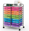 COSTWAY 20-Drawer Rolling Storage Cart, Utility Storage Organizer Cart by COSTWAY