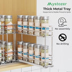 Mystozer Pull Out Spice Rack Organizer for Cabinet, Slide Out Spice Racks - Image 5