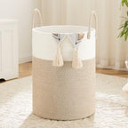 Artfeel Laundry Basket,Woven Cotton Rope Laundry Hamper,80L for Decorative Storage of Dirty Clothes,Toys and Blankets in Bathroom,Baby Room and Living Room by Artfeel