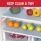 Cooyes 12 Pack Cloth Shelf Liners 17.7" × 36", Non-Slip Refrigerator Liners Machine Washable, Refrigerator Drawer Mats for Glass Shelves and Kitchen Cabinets, (Light Blue) - Image 3