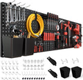FZK Modular Plastic Peg Board Wall Organizer Kit, 16x16, Black by FZK
