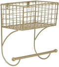 DII Rustic Bathroom Décor, Metal Storage, Small Towel Bar, Gold by DII