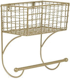 DII Rustic Bathroom Décor, Metal Storage, Small Towel Bar, Gold by DII