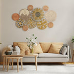 Tatuo 11 Pcs Boho Wall Basket Decor Woven Wall Hanging Art, Lively - Image 2