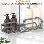 REINHARDT Split Shower Caddy Hanging for Handheld Showerheads, Grey - Image 5