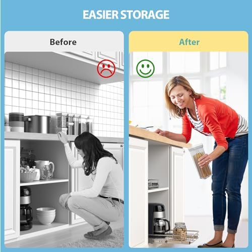 Pull Out Cabinet Organizer, 14.8” Slide Out Kitchen Organizers Storage - Image 6
