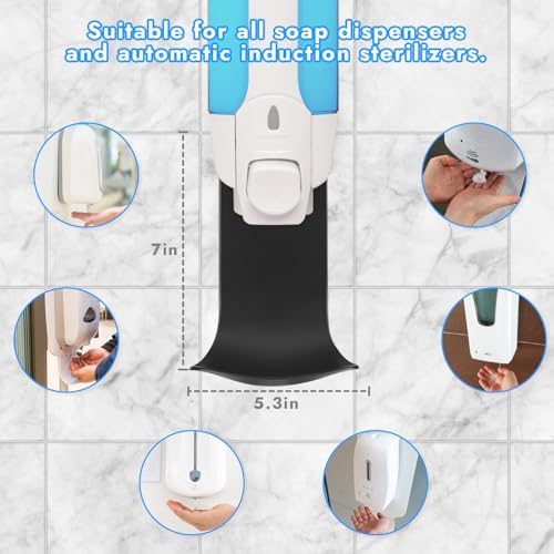 10PCS Dispenser Drip Tray Wall Mount Soap Dispenser Bracket,Laundry Detergent Drip Catcher Prevent Dripping and Spraying, Easy to Clean(Black) - Image 4