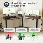 FLEXISPOT Reversible L-Shaped Corner Standing Desk with Monitor Shelf - Image 5