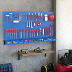 Ultrawall Pegboard Wall Organizer, Blue Metal Peg board Panels - Image 3