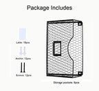 PAG-Mass 6 Pockets Hanging File Holder Wall Mount Mail Organizer Metal Chicken Wire Magazine Rack with Tag Slot, Black - Image 3