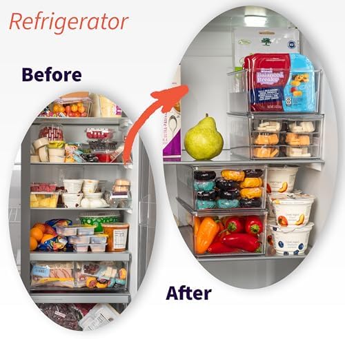ClearSpace Pantry Organization and Storage Bins with Removable Dividers & Lids – Perfect Pantry Organizers or Kitchen Organization – Refrigerator Organizer Bins, Cabinet Organizers, 4 Pack - Image 6