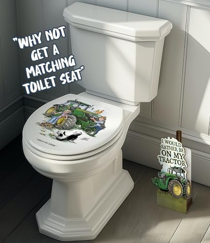 British Fun Toilet Roll Storage & Kitchen Towel Holder Wooden Stand | Green Tractor Gift | Novelty Kitchen & Bathroom Decor & Accessories | A Great Gift Idea for Young Farmers and Tractor Enthusiasts - Image 4