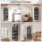 2 Pack 5 Tier Over the Door Organizer for Bathroom, Bedroom, Pantry, Black - Image 7