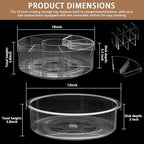 Lazy Susan Organizer 10in+12in 2Pcs Clear Rotating Tray 360° Turntable for Pantry Fridge Cabinet Kitchen Bathroom Storage，Spice Organization，Kitchen Condiment Organizer - Image 4