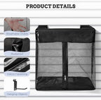 Large Mesh Slatwall Baskets 2 Sets, 16x16x12 Inch Slat Wall Mesh Baskets with 4 Hooks, 48L Mounted Hanging Slatwall Basket for Shop Garage Gym Toy Display Storage Panel Accessories - Image 3