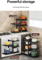 Pots and Pans Organizer for Cabinet, Heavy Duty Pot Pan Rack under Sink Organizers and Storage，Kitchen Cabinet Organizer with 5 Adjustable Tiers - Image 6