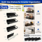 Magnetic Spice Rack with Paper Towel Holder,4 Pack refrigerator organizer - Image 3