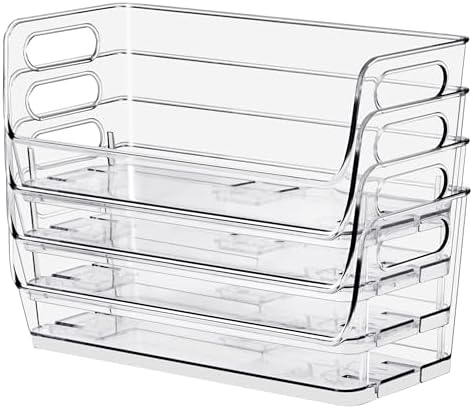 Sorbus Clear Pantry Organizer with Stackable Storage Bins, Open Front - Image 3