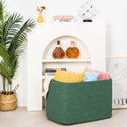 MINTWOOD Design 112L Extra Large Blanket Basket Holder Living Room, 25"x17"x16" Rectangle Rope Woven Storage Basket with Handles for Laundry, Towels, Shoes, Dog Toy Organizer Bin Box, Green - Image 7