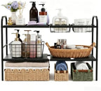 Expandable 2 Tier Under Sink Organizer, Black, 28.74-34.5 Inch Width - Image 7