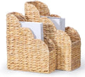 BROWNLILY Water Hyacinth Magazine Holders, Set of 2 (Large & Small) by BROWNLILY