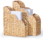 BROWNLILY Water Hyacinth Magazine Holders, Set of 2 (Large & Small) by BROWNLILY