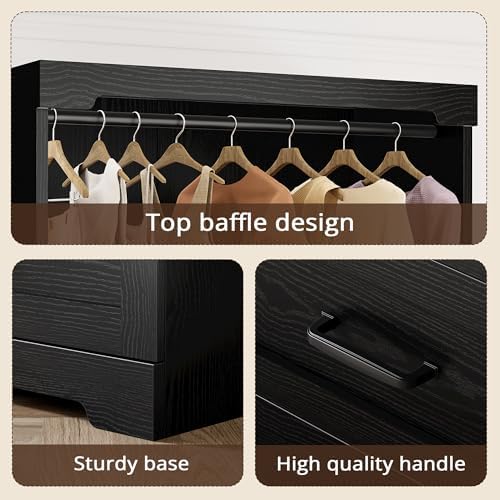 IRONCK Freestanding Closet System with Adjustable Shelves & 3 Drawers - Image 6
