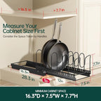 PanPanPal Pull Out Pots and Pans Organizer Under Cabinet, 1 Pack 8 Dividers - Image 2