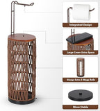 Trongee Freestanding Toilet Paper Holder with Storage,3 Rolls of Rattan Tissue Holder for Bathroom,Woven Toilet Paper Roll Holder Stand,Boho Bathroom Decor Farmhouse Toilet Paper Storage-Deep Brown - Image 6