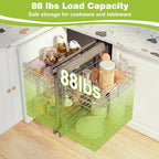 Blind Corner Pull Out Organizer for 36" Cabinet Left Open & Right Open, Compatible 2 Tier 4 Shelves Adjustable Height,900-Square - Image 6