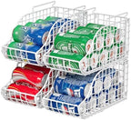 Sonyabecca 4-Pack Stackable Can Rack Organizer for Kitchen Pantry，White by Sonyabecca