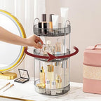 INVSSENE 360° Rotating Makeup Organizer, Bathroom Make Up Spinning Holder Rack, Large Capacity Cosmetics Storage Vanity Shelf Countertop, Fits Cosmetics, Perfume, Skincare, Lipsticks(3 Tiers, Gray) by INVSSENEORGANIZERS