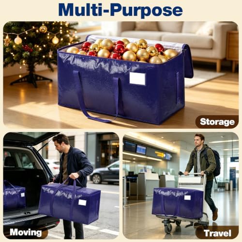12 Pack Heavy Duty Waterproof Moving Bags, Foldable Totes - Image 6