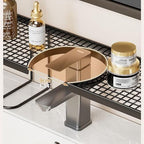 Sink Organizer Rack,No-Drill Freestanding Carbon Steel Faucet Storage Shelf, Washbasin Shelf, Tool-Free Organizer, Space-Saving Bathroom Countertop Organizer, Easy Drainage New (Black) - Image 4