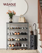 VASAGLE 5-Tier Shoe Rack, Adjustable, Freestanding - Image 2