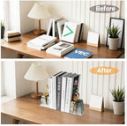 Book Ends for Shelves to Hold Books,Heavy Duty Thinker Abstract Statue - Image 6