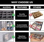 ALCOVA 2-Pack Shoe Organizer for Closet, 32 Pairs, Clear Lid - Gray - Image 5