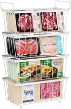 iSPECLE Freezer Organizer Bins - Small Storage Baskets for 7 Cu.Ft, 4 Pack by iSPECLE