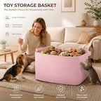 OIASKET 95L Extra Large Blanket Basket, 24" x 16.9" x 14.2" Woven Basket - Image 3