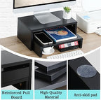 TEAMIX 2-Pack Monitor & Laptop Stand Riser,Wood High-Low Dual Monitor Setup - Image 6