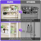 KMwisde 4 Tier Over The Toilet Storage, Bathroom Organizer Shelves with Adjustable Height, Above Toilet Storage Cabinet with Freestanding Rack, White - Image 6