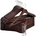 StorageWorks Wooden Coat Hangers, 20 Pack Wood Clothes Hanger for Closet by StorageWorks