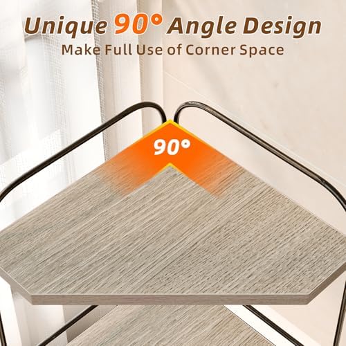 Corner Bathroom Counter Organizer, 3-Tier Wood Countertop Organizer - Image 2