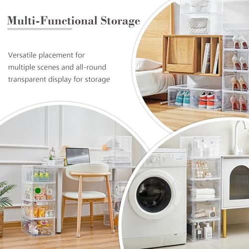 LXLXXL 18 Pack Storage Bins with Lids, 19 Qt Stackable Clear Storage Box - Image 5