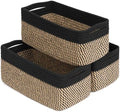 Goodpick 3-Pack Wicker Storage Baskets for Shelves, 13 x 8 x 5 in by Goodpick