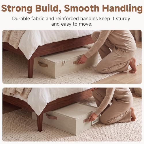 StorageWorks 5 Inch Low Profile Under Bed Clothes Storage Bins with Lids - Image 4