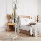 Simple Houseware Standing Coat/Hat Hanger Organizer Rack, 12 Hooks, White - Image 3