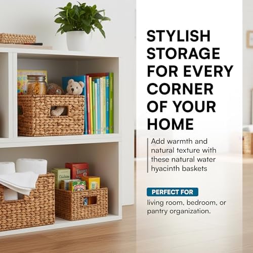 Honey-Can-Do Woven Water Hyacinth Wicker Storage Baskets, Nesting Set of 3 - Image 3