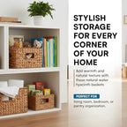 Honey-Can-Do Woven Water Hyacinth Wicker Storage Baskets, Nesting Set of 3 - Image 3
